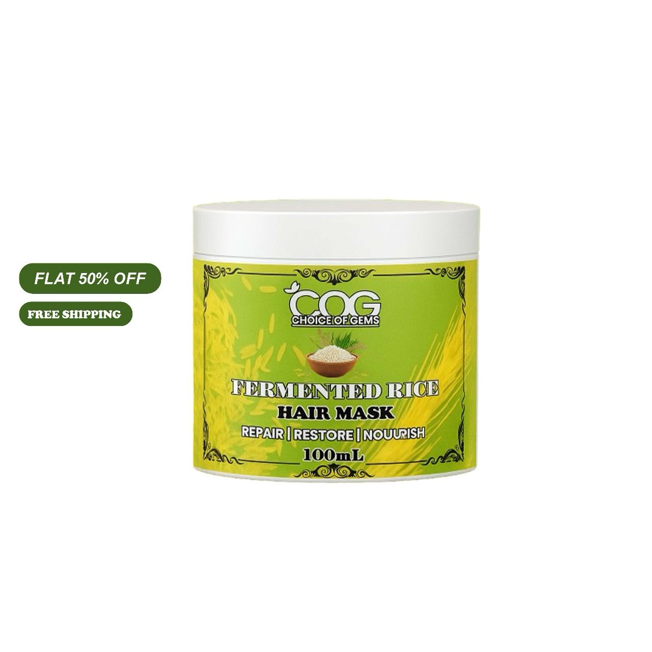 Fermented Rice Hair Mask – With Fermented Rice Water & Herbal Extracts