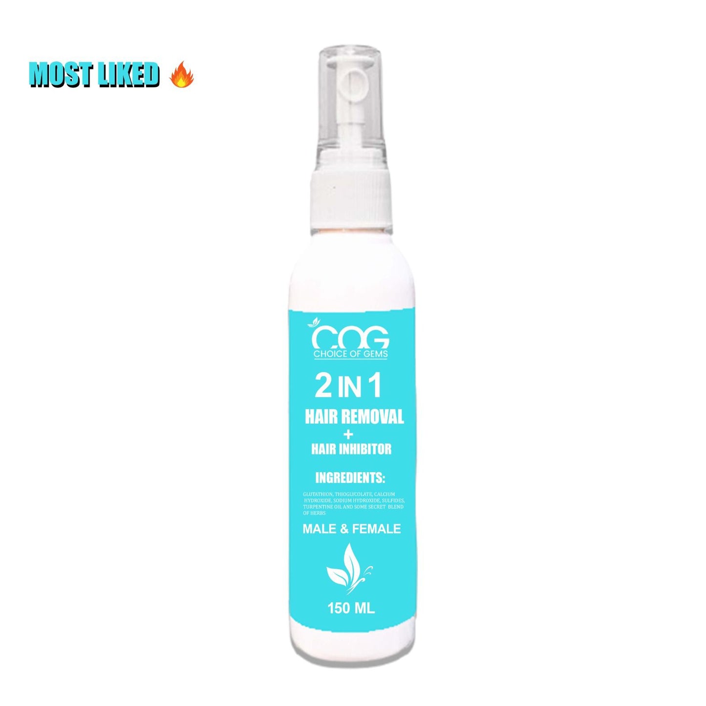 Permanent Hair Removal Spray | Removes Hair & Blocks Regrowth
