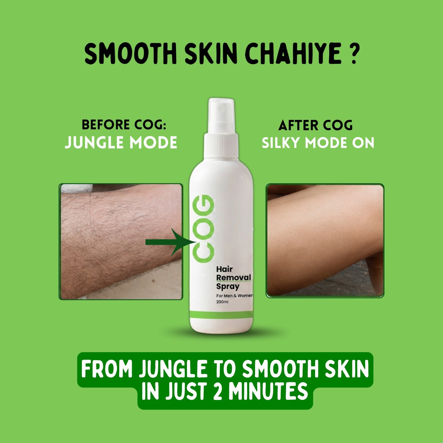 Choice of Gems™ Permanent Hair Removal Spray | 2-Minute Root Hair Removal Formula