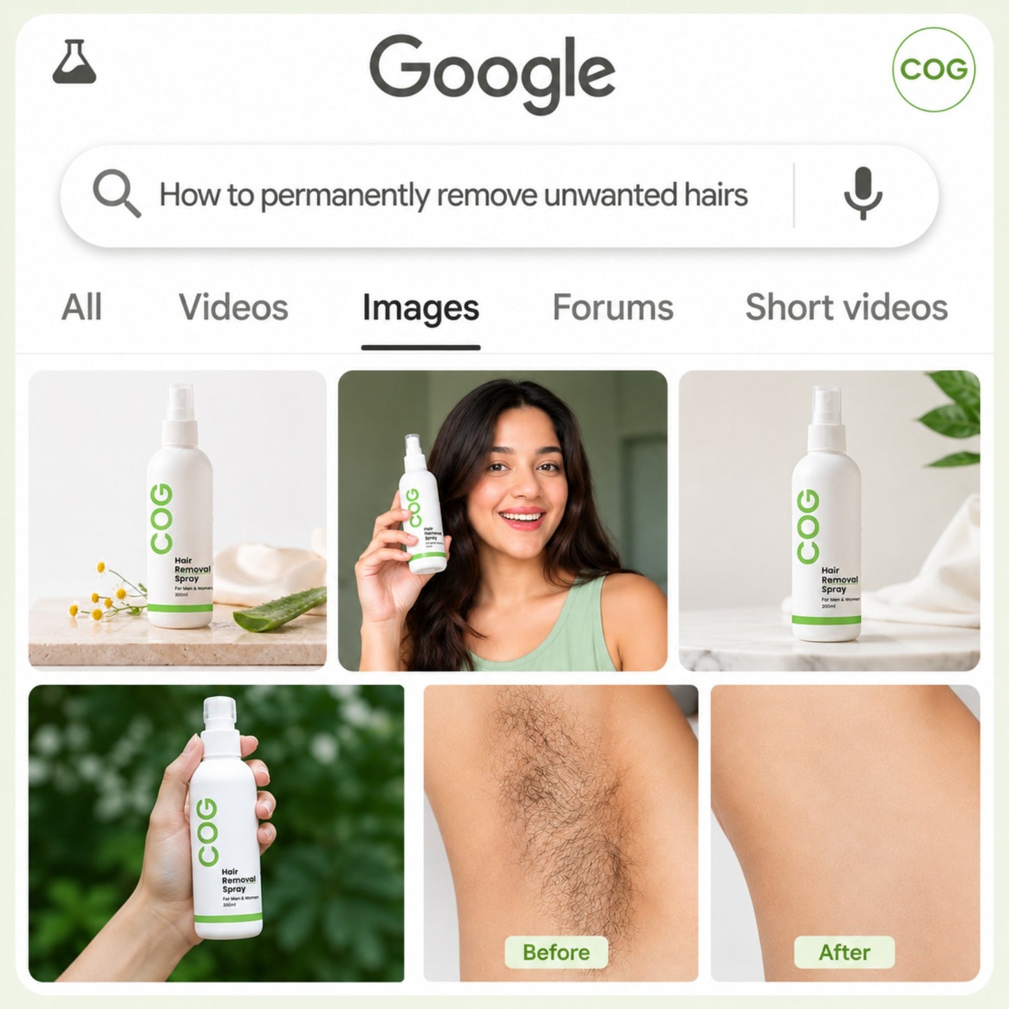 Choice of Gems™ Permanent Hair Removal Spray | 2-Minute Root Hair Removal Formula