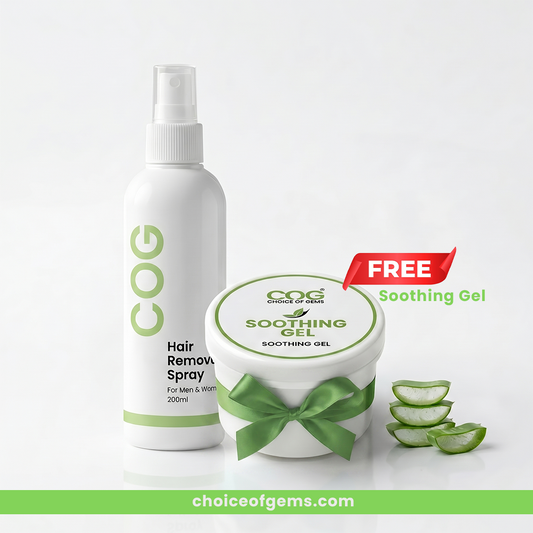 HairOff Pro 2-in-1 Hair Removal Spray – Removes Hair from Root & Delays Regrowth | FREE Soothing Gel Worth Rs.780 Inside